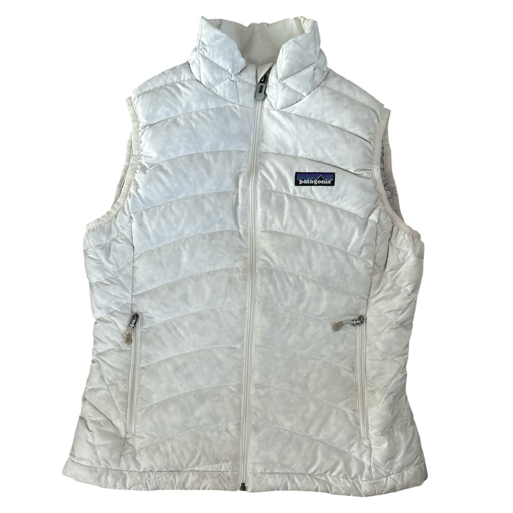 Patagonia Women's Down Sweater Vest XS Cream Off-White Puffer 800-Fill
